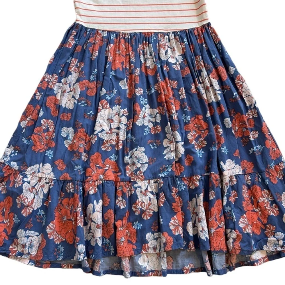 Matilda Jane Just Roll With It Sleeveless Floral Striped Dress - Picture 5 of 6